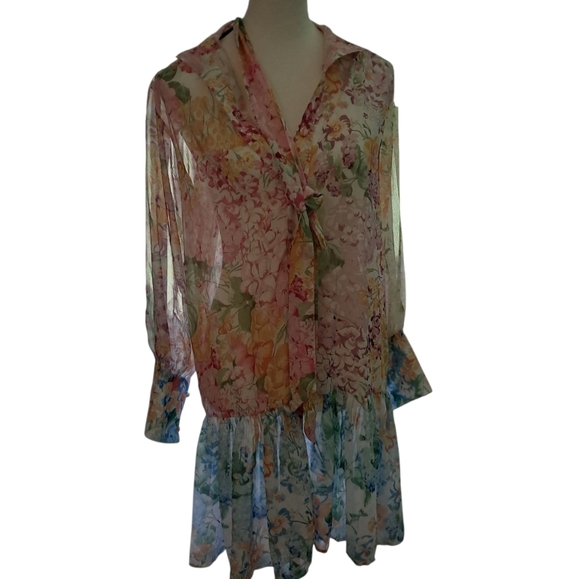 🌸 Lai Meng Five Cats Karolina Floral Dress – Size Small, NWT 🌸 - Picture 2 of 11